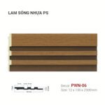 Tấm Ốp Tường Lam Sóng Nhựa PS Vân Gỗ PWN-06