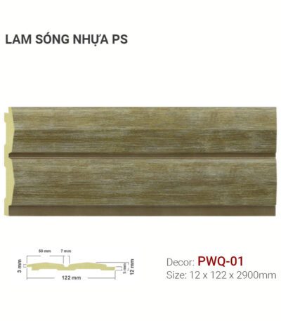 Lam Sóng Nhựa PS Vân Gỗ PWQ-01