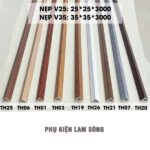 Nẹp V25 V35 THWall Cho Lam Sóng Vân Gỗ, Bạc, Trắng