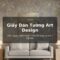 Giấy dán tường Art Design - họa tiết trừu tượng, giả bê tông, vải bố đầy nghệ thuật