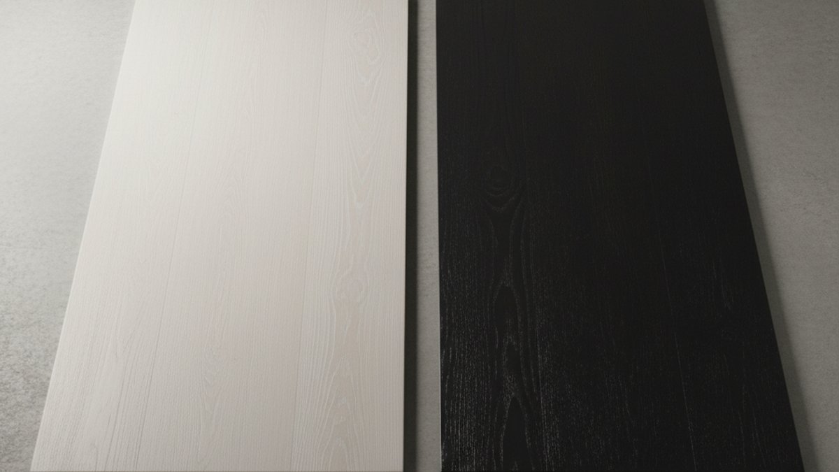 Mẫu Gỗ Sáng Màu Và Tối Màu So Sánh Phản Chiếu Ánh Sáng