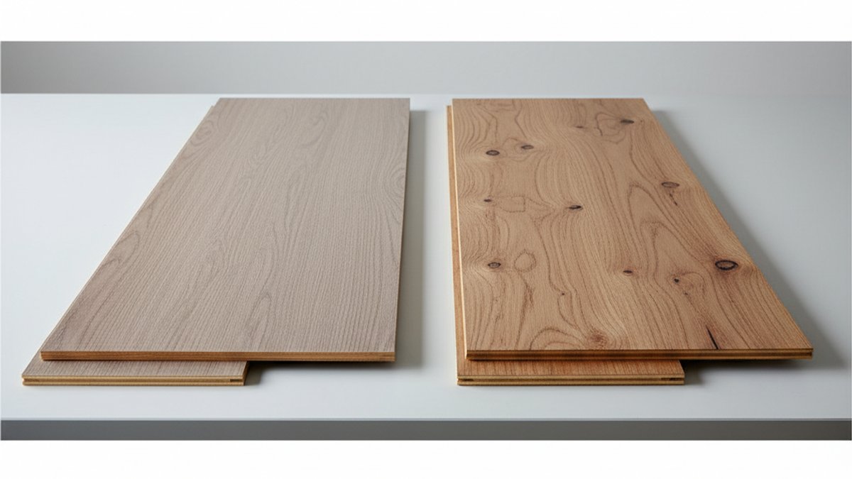 Hình Ảnh So Sánh Bề Mặt Sàn Gỗ Công Nghiệp Và Sàn Gỗ Kỹ Thuật