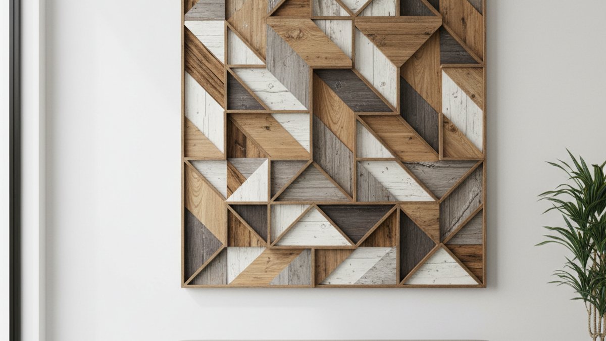 Vua Gỗ: Ứng Dụng Gỗ Sáng Tạo Nâng Tầm Không Gian Sống Ngoài Sàn &Amp; Tường Truyền Thống Tranh Treo Tường Làm Từ Gỗ Vụn Với Hoa Văn Trừu Tượng