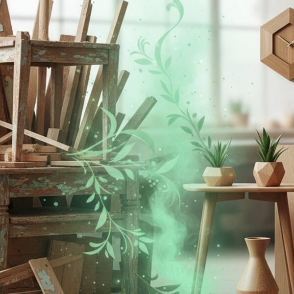 Gỗ cũ biến thành sản phẩm trang trí mới, tái chế bền vững