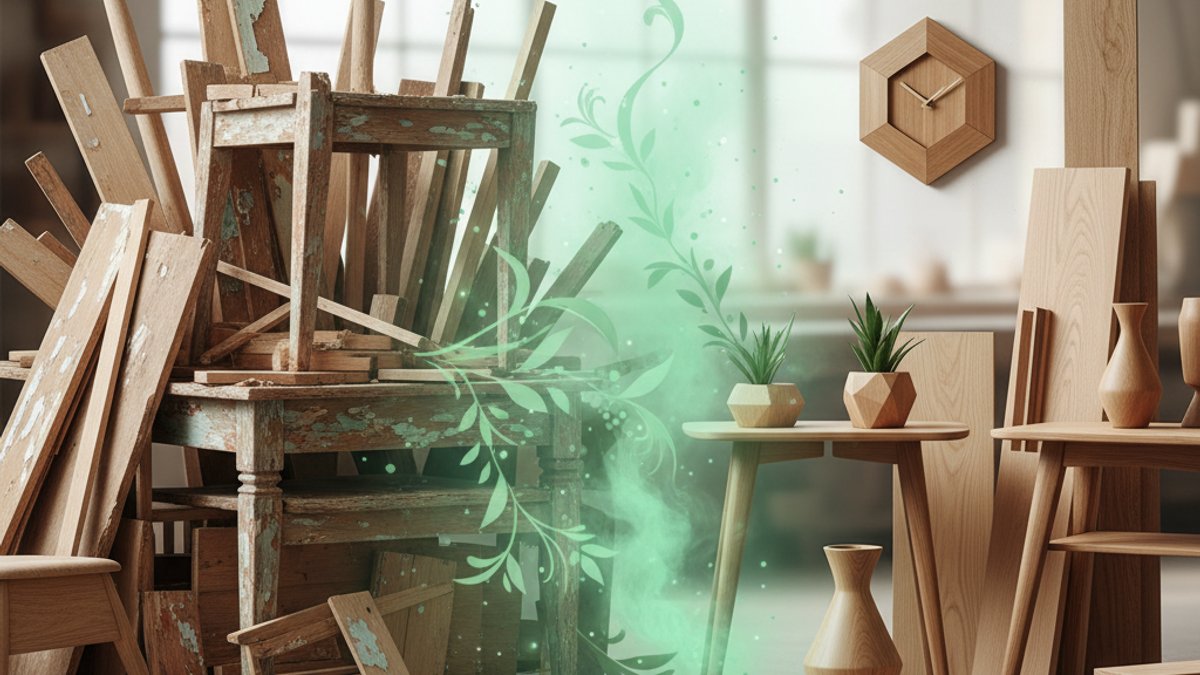 Tái Chế Gỗ Cũ: Biến Phế Liệu Thành Tài Nguyên Xanh Cho Ngôi Nhà Việt Gỗ Cũ Biến Thành Sản Phẩm Trang Trí Mới, Tái Chế Bền Vững
