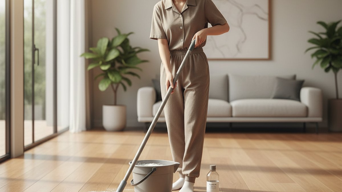 Sàn Gỗ Nào Bền Nhất? Đánh Giá Tuổi Thọ &Amp; Bí Quyết Kéo Dài Độ Bền Cho Sàn Nhà Người Phụ Nữ Vệ Sinh Sàn Gỗ Bằng Chổi Mềm